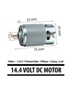 14.4 Volt Şarjlı Matkap Motoru