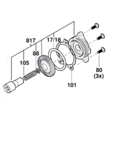 Bosch GBH 18V-26 F Yatak Flanşı (1607000C8Y)