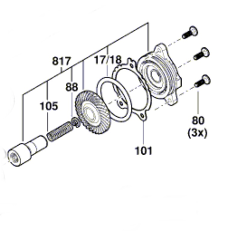 Bosch GBH 18V-26 F Yatak Flanşı (1607000C8Y)