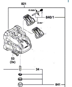 Bosch GWX 18V-15 SC Şanzıman Gövdesi (1 607 000 EA4)