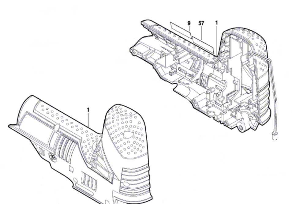 Bosch GST 10,8 V-LI Gövde Kapağı (1619P10559)