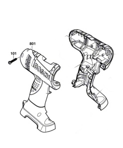 Bosch GSR 12 V Gövde Kapağı (2605105924)