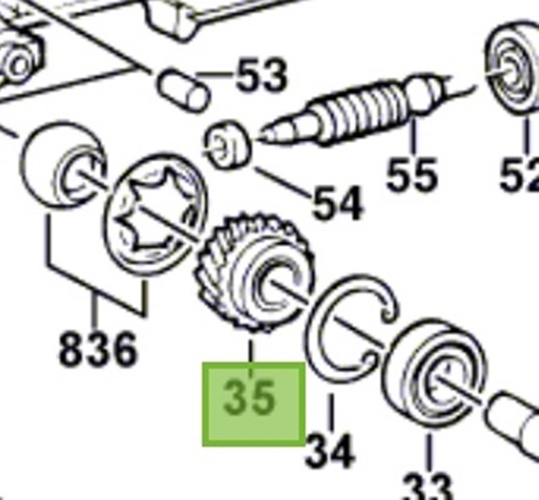 Bosch GUS 7,2 V Alın Dişlisi Z33 (2606329001)