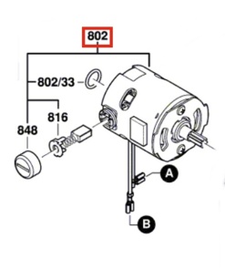 Bosch GDR 9,6 V Motor 9,6V (2609199045)