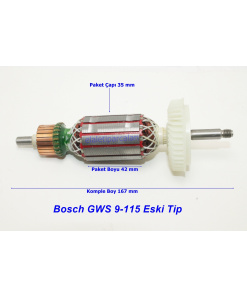 Bosch Tipi GWS 9-115 Endüvi Rotor Kollektör