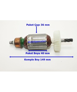 Hitachi Tipi Dh 24 Pc3 Endüvi Rotor Kollektör