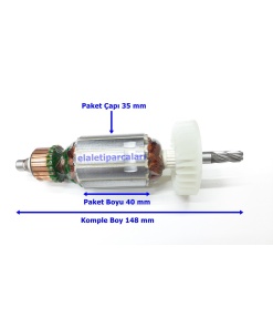 Hitachi Tipi Dh 26 Pc Endüvi Rotor Kollektör